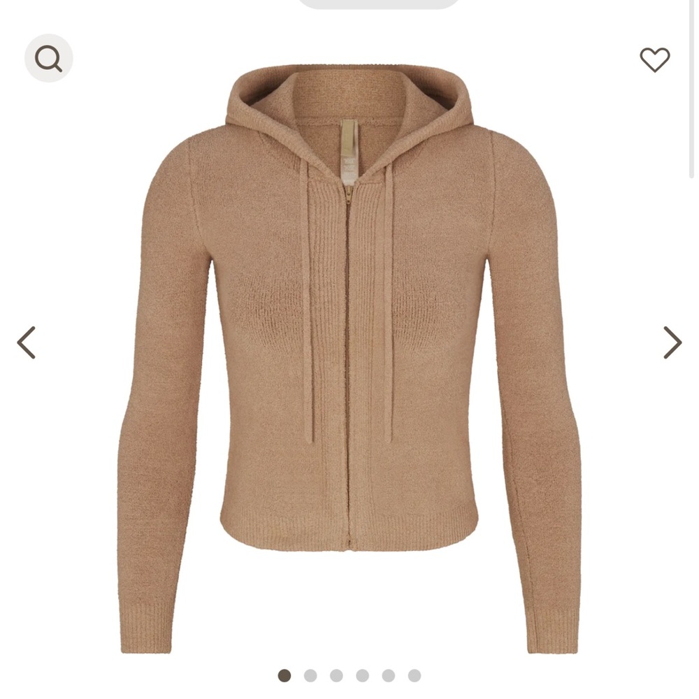 Skims light cozy zip up